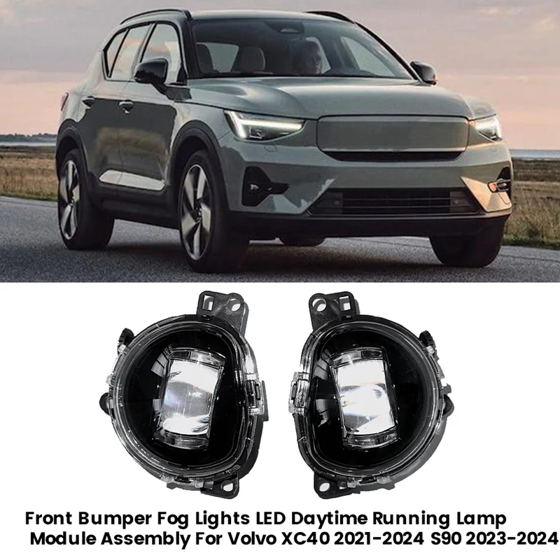 

1Pair LED Fog Lights Assembly For Volvo XC40 2021-2024 S90 2023-2024 LED Daytime Running Lamp Module