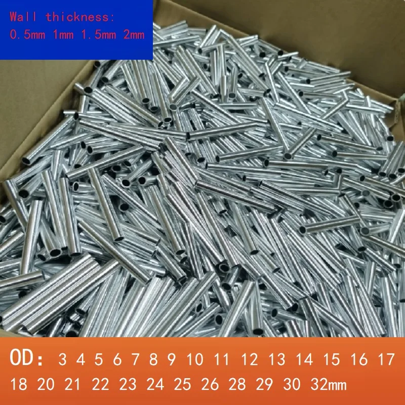 Aluminium Tube Wall Thickness 0.5mm  1mm 1.5mm 2mm Outer Diameter 3 ~ 32mm Round 6061 Aluminum Alloy Metal Pipe