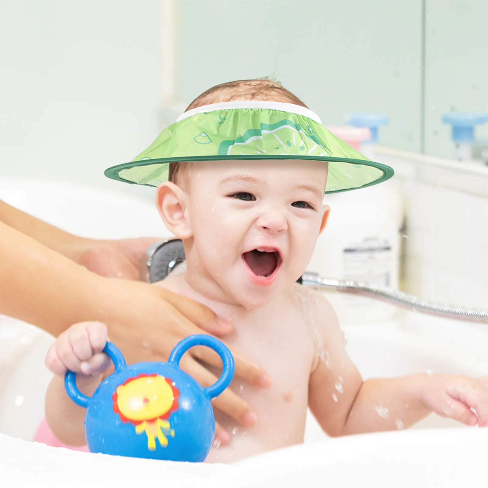 Gorros de bebé Gorro de champú Baño The Circle Protección de baño para ducha Verde Portátil Niño