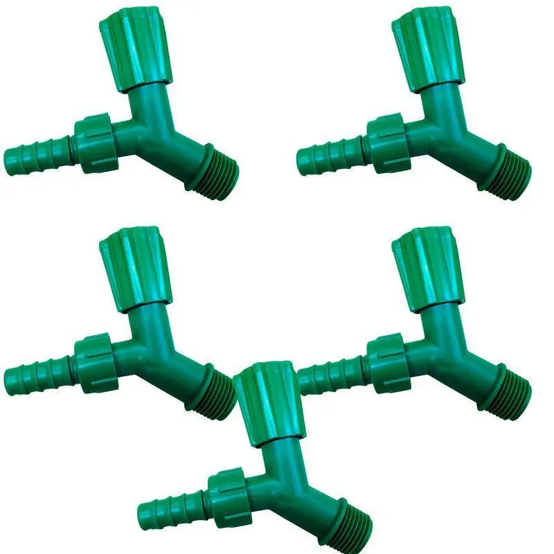 Kit 5 Faucets For Tank And Garden Beak 3/4 Green