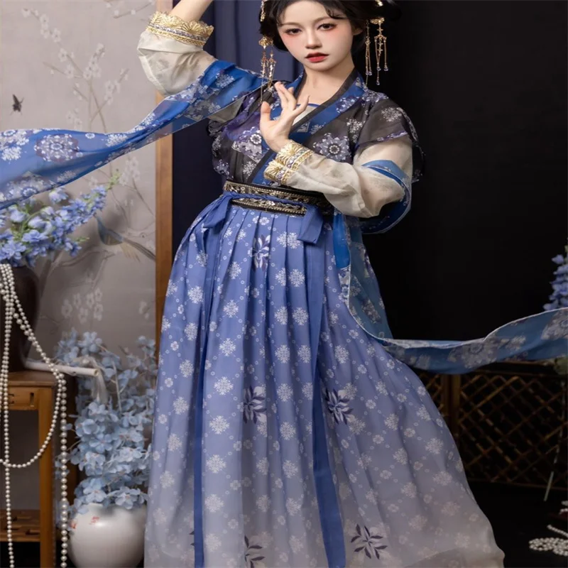 

Chinese Traditional Hanfu Costume Woman Ancient Han Dynasty Dress Oriental Princess Dress Lady Elegance Tang Dynasty Dance Wear