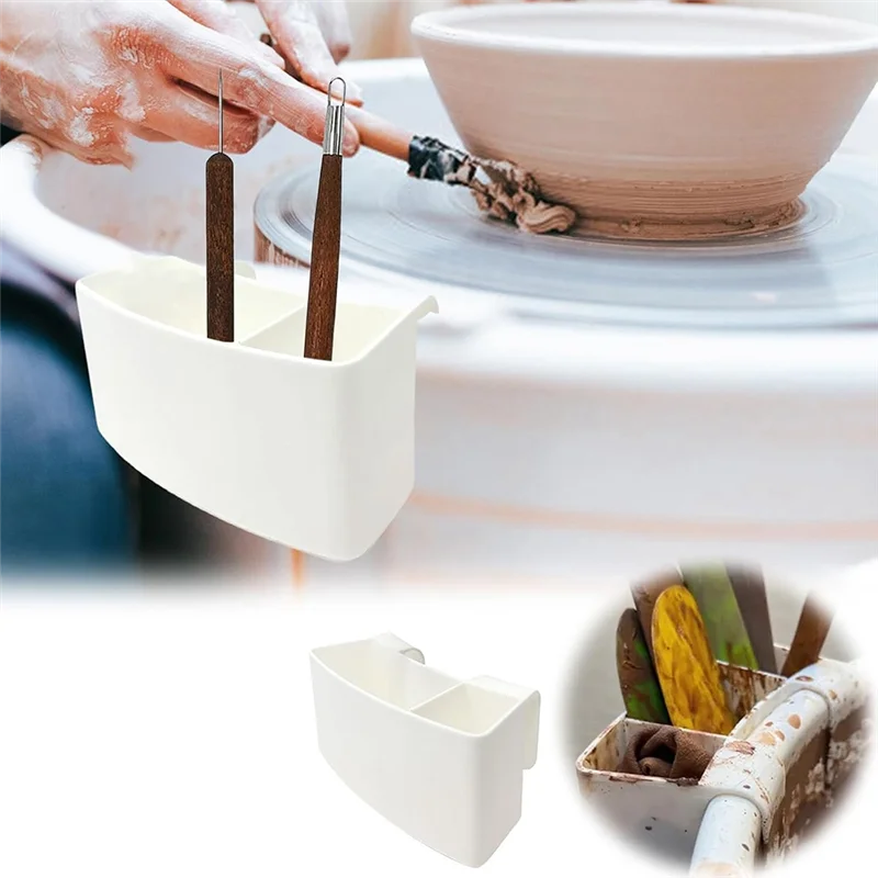 رف تخزين بلاستيكي ABMS مع فتحات قابلة للتعديل - حامل أدوات الفخار، منظم عجلة الفخار