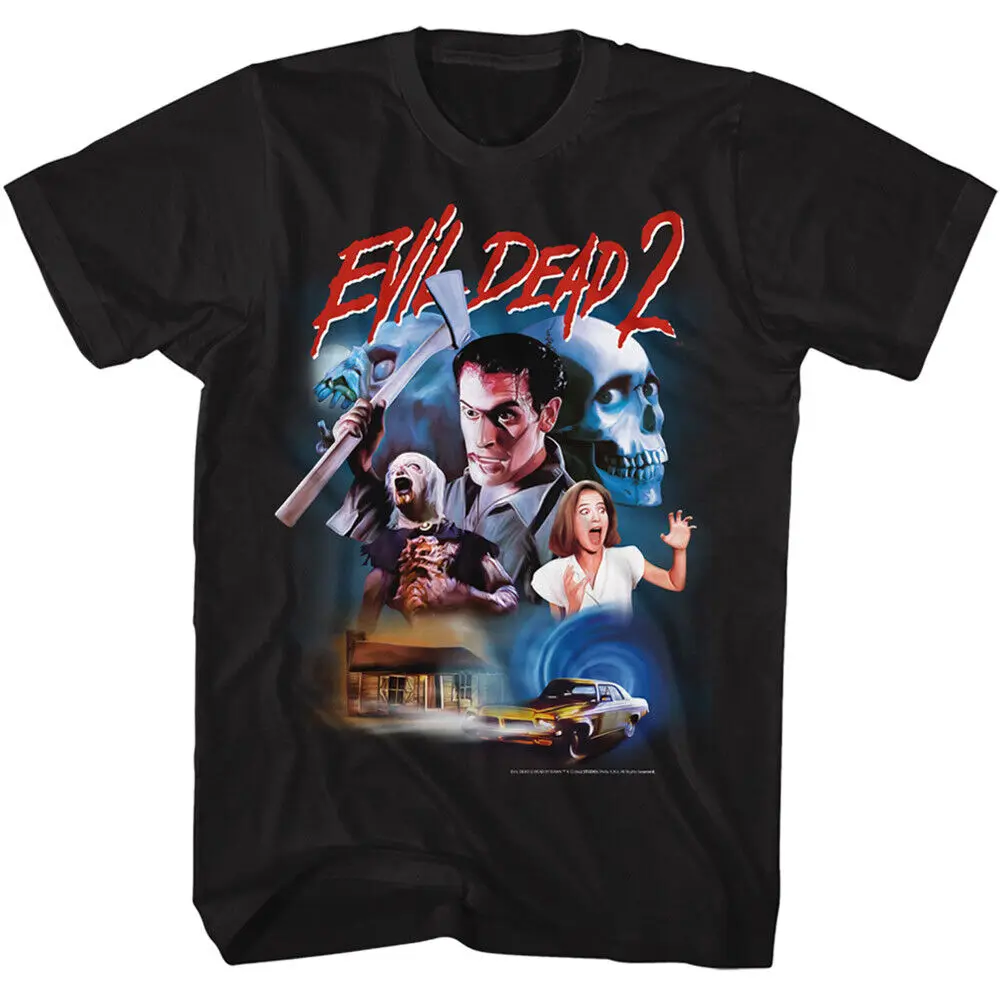 

The Evil Dead 2 Movie Full Color Scene Collage Ash Williams Men's T Shirt