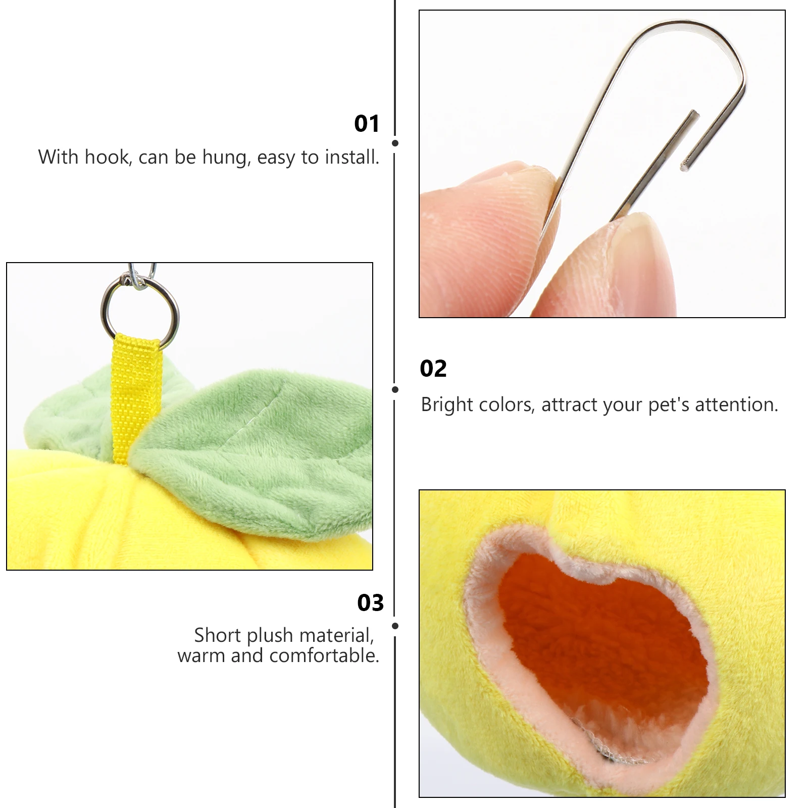 

Lovely Fruit Shape Warm Hamster Nest Bed Soft Hammock For Small Pets Cozy House For Hamster Rabbit Chinchilla Cage Easy Clean