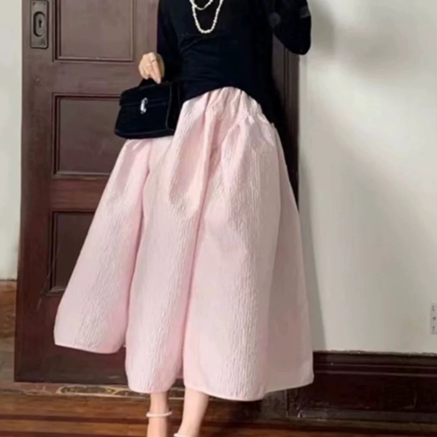 

Nordic Early Spring 2024 Textured Relief Puffy Flower Bud Skirt Large Umbrella Skirt Half-length Skirt Fashionable Women's Sk...