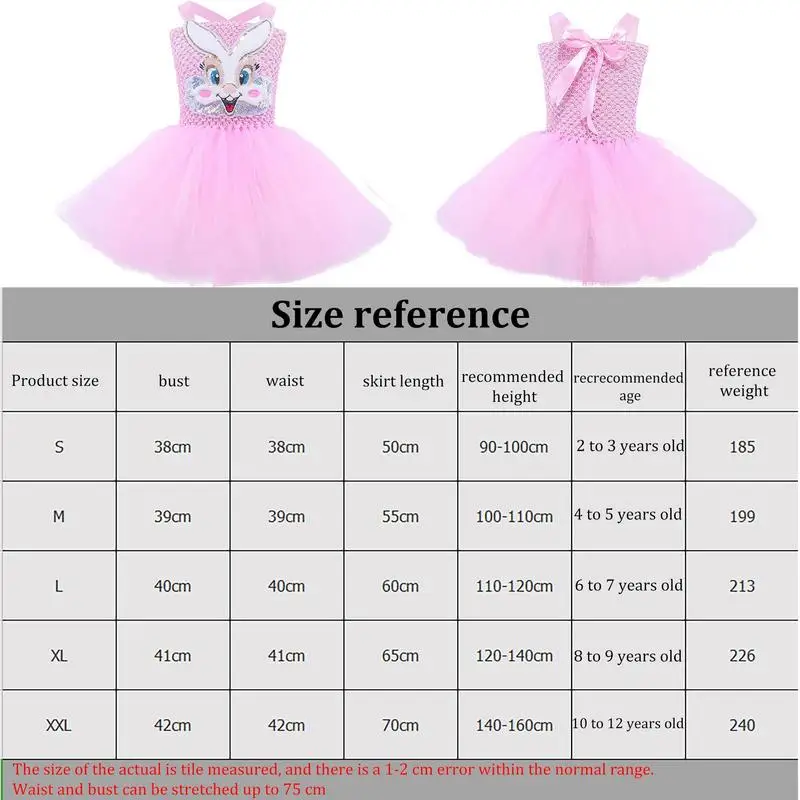 Easter Rabbit Dress Sleeveless Bunny Costume Tutu Dress Bunny Costume Tutu Dress-Up Clothes For Little Girls