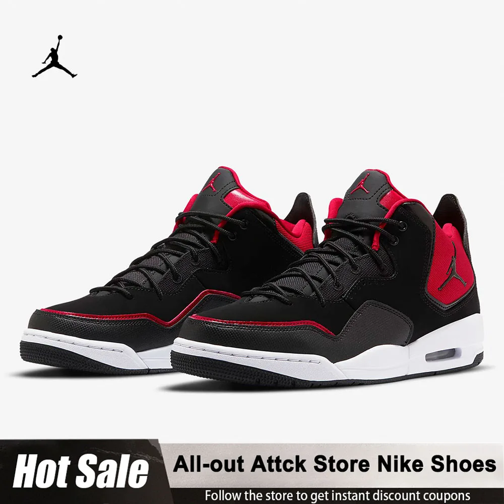 

Nike Jordan Courtside 23 Air Cushioned AJ23 Men's Basketball Shoes AR1000-006 Black Red Non-slip Wear-resistant Casual Shoes