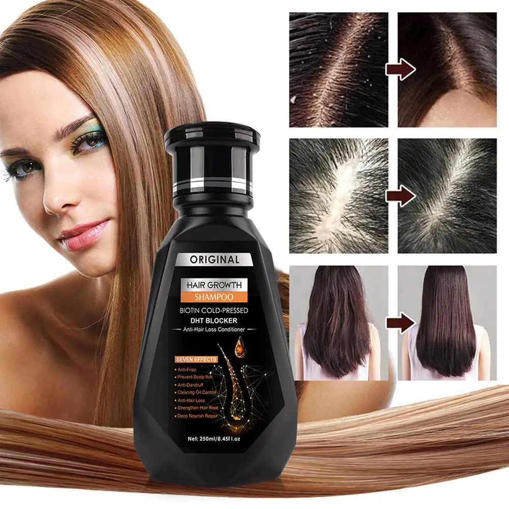 Biotina condicionador de cabelo prensado a frio e shamp, perda anti-cabelo, óleo essencial, DHT Blocker, crescimento do cabelo, acessórios para o cabelo, R8F8