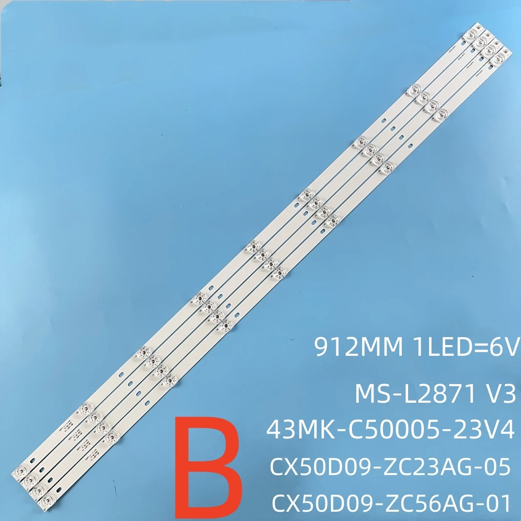 LED Backlight bar strip For JL.D50091330-006DS-M CX50D09-ZC23AG-05 303CX500060 MS-L2871 V3 R 43MK-C50005-23V4 9S1P 50P28 4x9