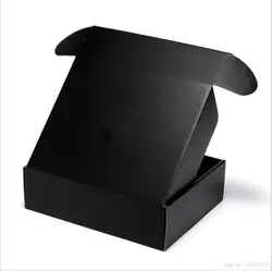 5pcs Extra Hard Black Cardboard Box Thick Corrugated Paper Packaging Box For Business Shipping Mail Box