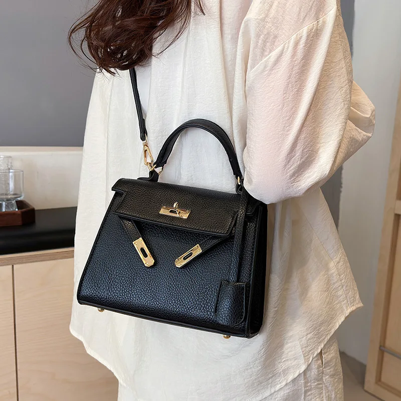 

New Fashion Personality Versatile Luxury Kelly Bag Light Luxury Commuter Retro Shoulder Messenger Handbag
