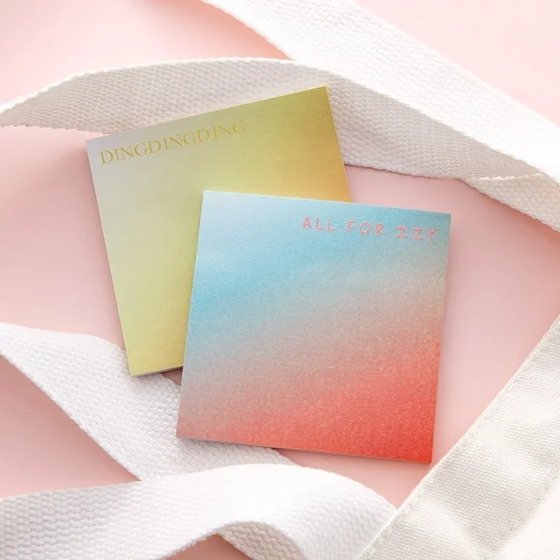 Color Gradient Self - adhesive Post Flag Sticky Notes N Times Stationery School Office Supplies 50sheets Ins Style