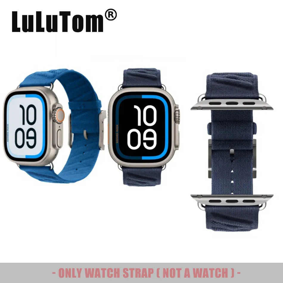 

Ремешок EnMer для Apple Watch Series 10 9 8 7 6 SE 5 4 Ultra нейлоновый спортивный ремешок iwatch 46 42 38 40 41 44 45 49 мм Мужской женский браслет