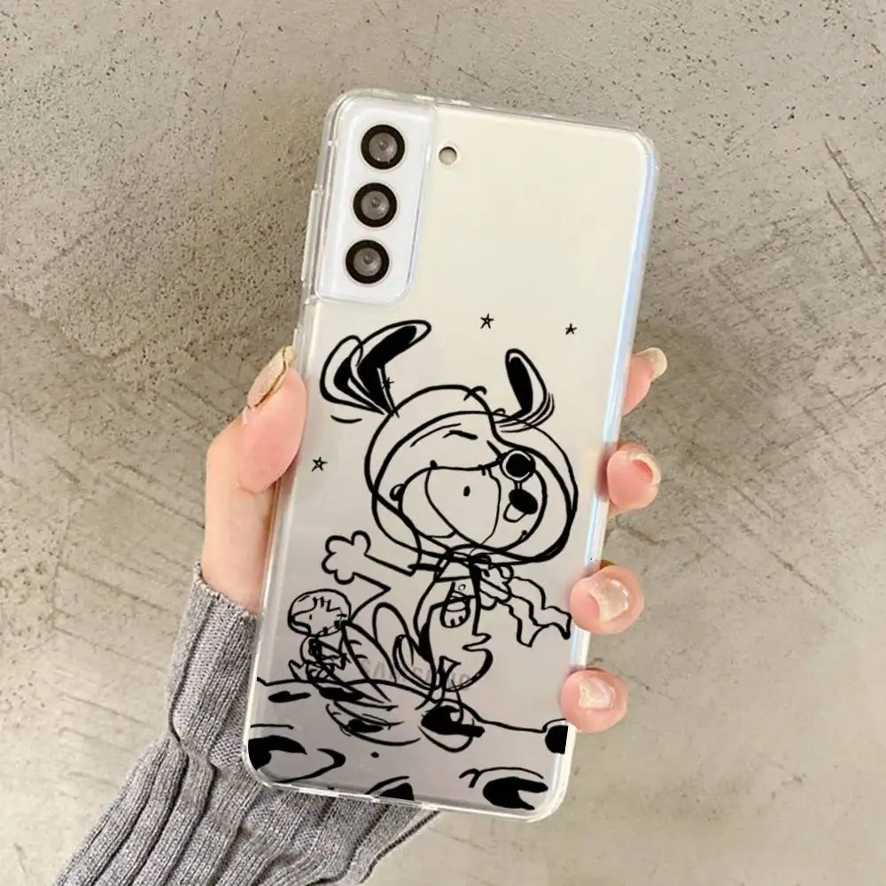 الكرتون سنوبيس خط قضية الهاتف لسامسونج غالاكسي S 20 30 21 22 23 24 A 30 50 31 32 51 70 71 72 73 الترا زائد لايت واضح