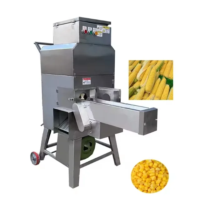 Custom Commercial Corn Thresher Machine Stainless Steel Sweet Corn Kernel Removing Equipment
