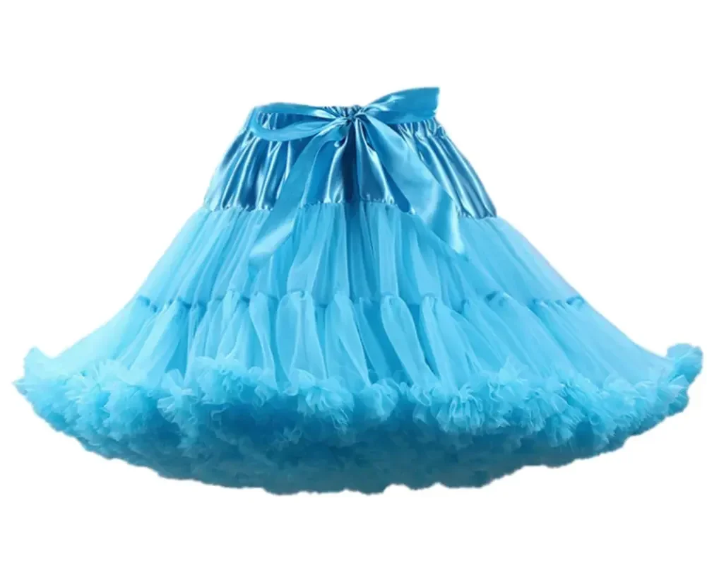 Sensual Looking Fancy Clingy Women's A Line Ruffle Tutu Petticoats Candy Color Puff Crinoline