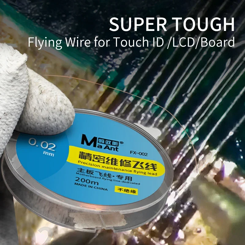 MaAnt Copper 0.01 0.02 0.09 Mm Latająca zworka lutownicza do telefonu komórkowego Płyta główna komputera Bateria Touch ID Naprawa przewodu skokowego