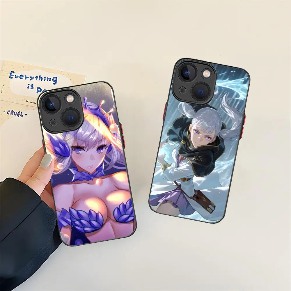 Black Clover Noelle Silva Phone Case for iPhone 16 15 14 13 12 11 X XR XS 8 7 Pro Max Plus Mini Colour Printing Silicone Cover