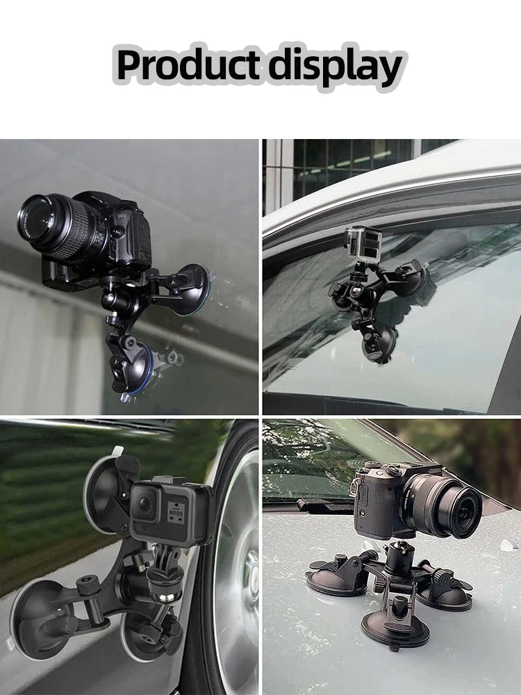 Supporto Auto A Tripla Ventosa Con Bastone Selfie Estendibile - Per