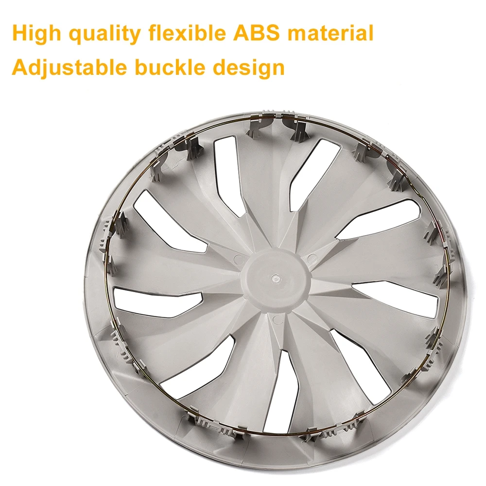 Styling Hubcaps Sliver Wheel Rim Cover Car Accessories Racing Decoration DIY Replacement 16 Inch 4pcs/set Exterior Accessories