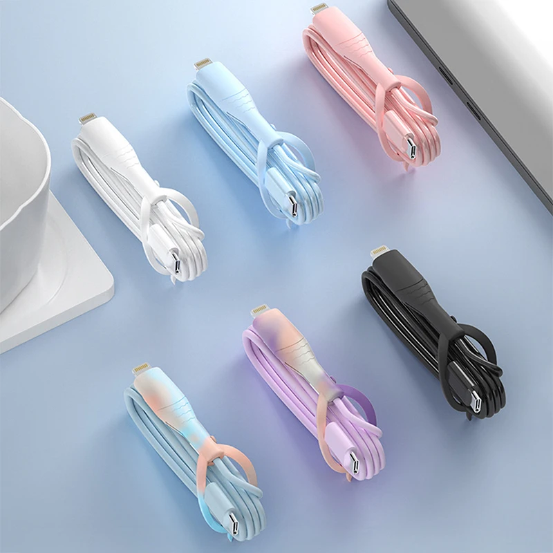 Mobile Phone Data Cable Protective Cover Silicone Anti-bend And Break Charging Cable Head Cover Bundled Storage