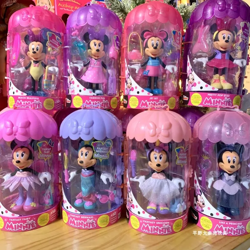 

Игрушки miniso «Минни-Маус» Disney, наряд для девочек, игрушечный домик, суставы, можно передвигать, красивая упаковка, подходит для подарка