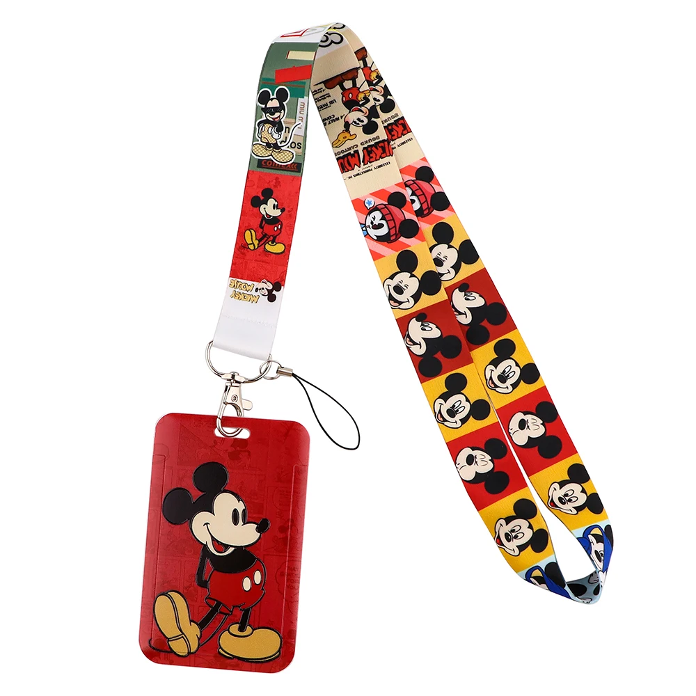 Cartoons  Disney Mickey Mouse Minnie Cute Kids Key lanyard Keychain Office ID Card Pass Mobile Phone Key Badge Holder view 6