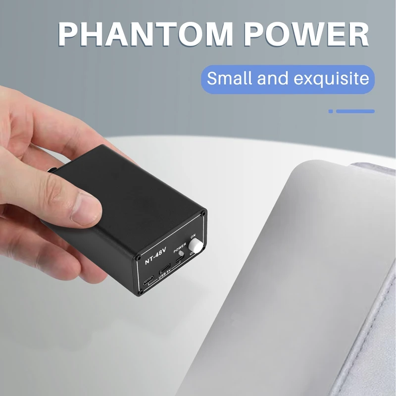 NT48V catu daya Phantom portabel, Mikrofon kondensor diafragma besar, dukungan Universal pengisian daya 5V-ABDQ