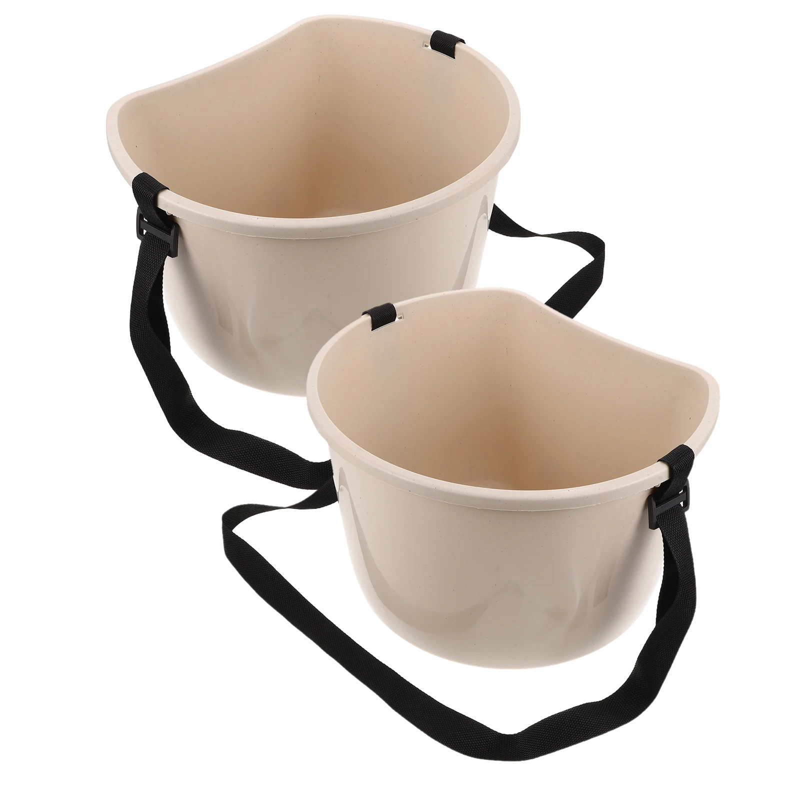 Set di 2 Cestini Multifunzionali per Raccolta, Cesto da Giardino Resistente con Tracolla, Contenitore per Frutta e Verdura