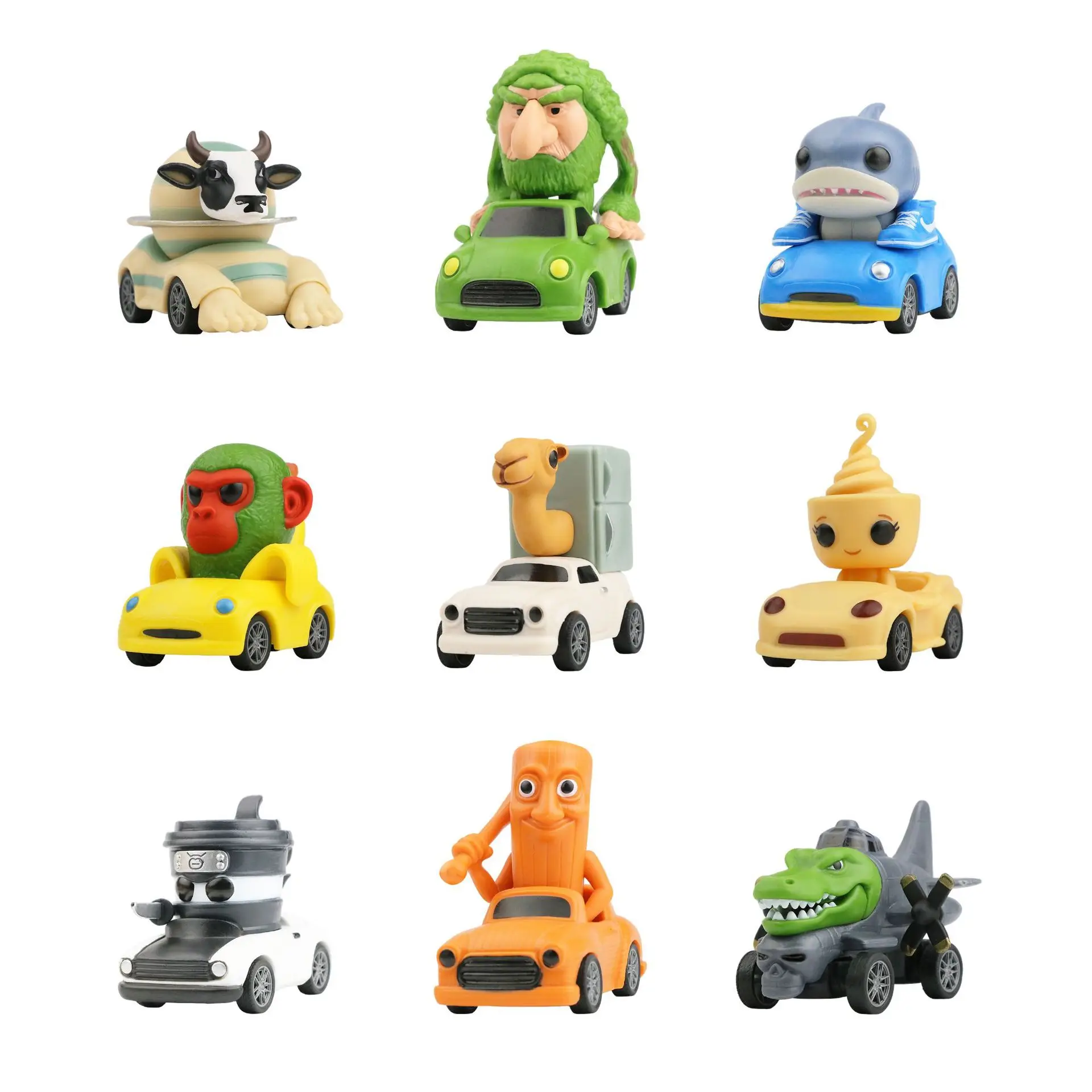 

Shimpanzini Bananini Figure Tung Tung Sahur Style Toys Limited Edition Mythology Collectible Composite deformation Car Dolls