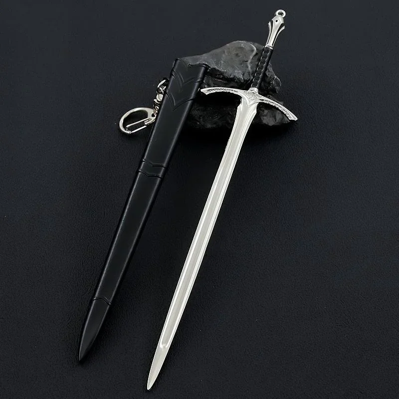 8.6in/22 سنتيمتر المعادن البهجة السيف الفيلم الأجهزة الطرفية الحلقات كاتانا سلاح الأوسط أراغورن نارتيل السيوف كاتانا ألعاب أطفال