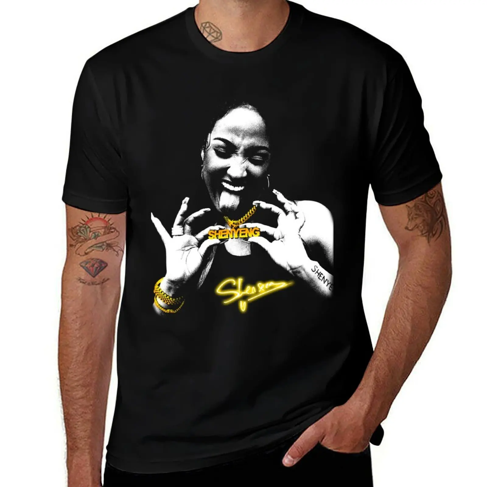 

Shenyeng Silhouette T-Shirt t shirts cotton 100% t shirt man cotton man t shirt summer T-Shirt