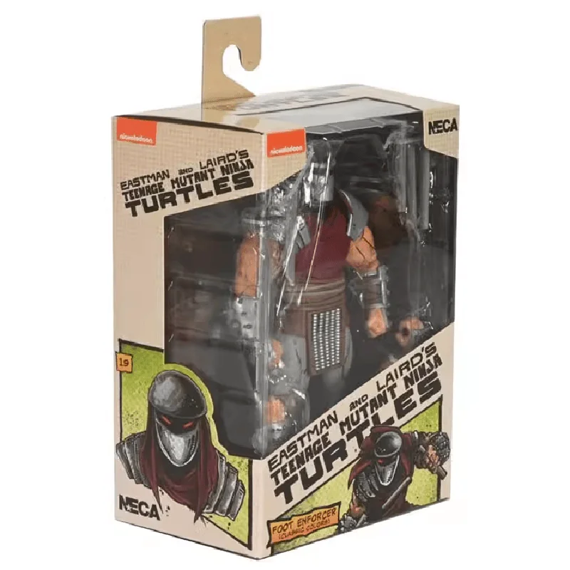 TMNT Foot Enforcer Classic Colors Action Figure NECA 54445 Teenage Mutant Ninja Turtle Figuras Toys Anime 7-Inch Model Original