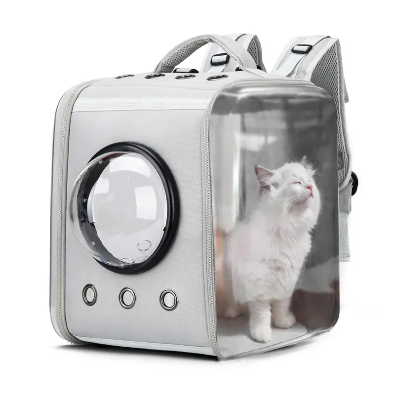 

2021 New Pet Cat Bag Transparent Pet Backpack Foldable Space Capsule Out Portable Backpack Dog Carrier