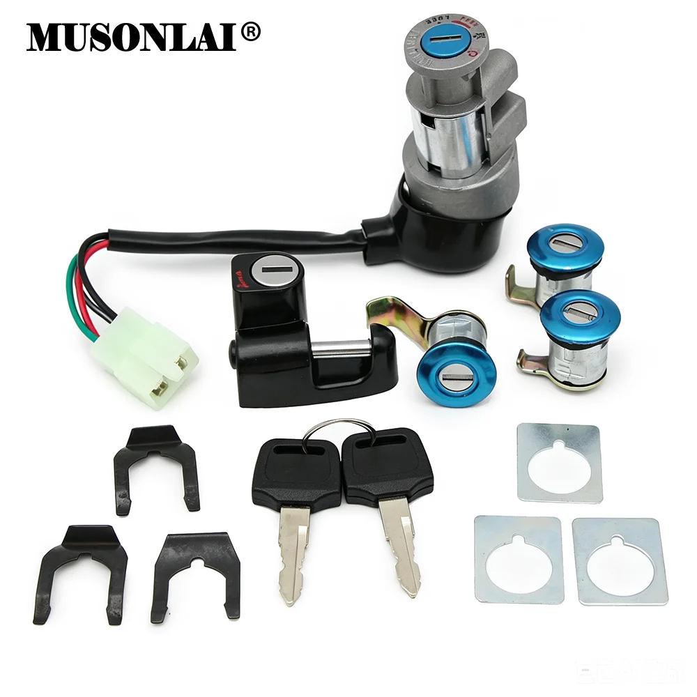 Motorcycle Ignition Switch Fuel Tank Lock Helmet lock For Honda CN250 Helix 1986 1987 1988 1989 1990 1991-2007 35010-KS4-711