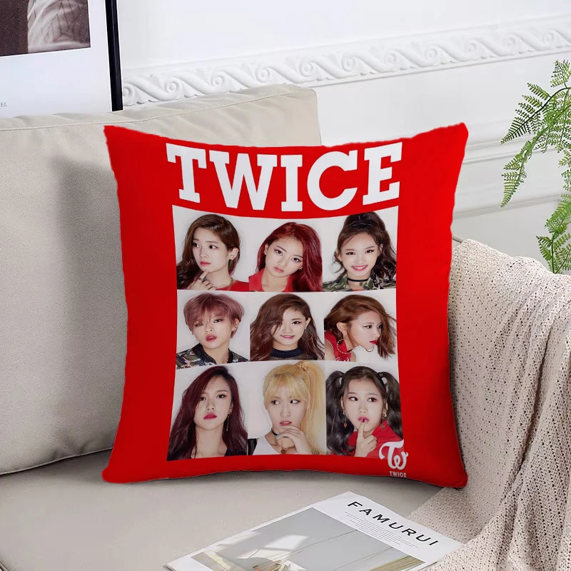 T-Twice Fan Gifts Decorative Pillowcase 40x40 Home Decoration Covers for Bed Pillows Decorative Pillow Cover Cushion Cover 45*45