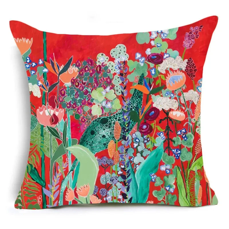 Nordic Oil Painting Decorative Pillow Cover 40*40 Home Decoration Living Room Sofa Cushion 60*60 Office Car