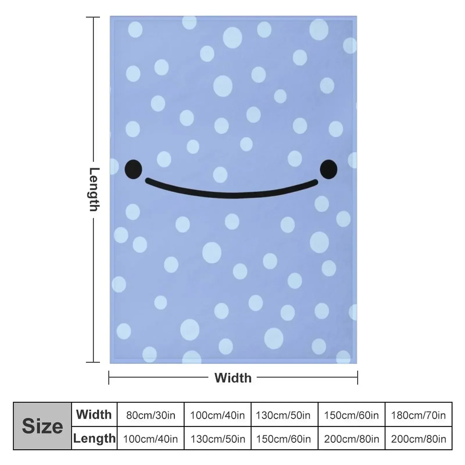 Jinbei San Cute Whale Face Throw Blanket couch cozy soft plush fuzzy picnic outdoor blanket