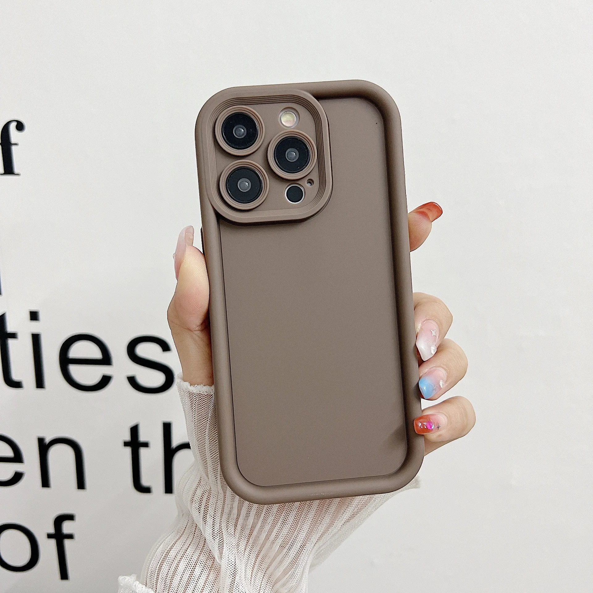 Geschikt Voor Huawei Mate60pro Effen Kleur Emery Mobiele Telefoon Case Materiaal Honor 90 Anti-Fall Mobiele Telefoon Beschermhoes