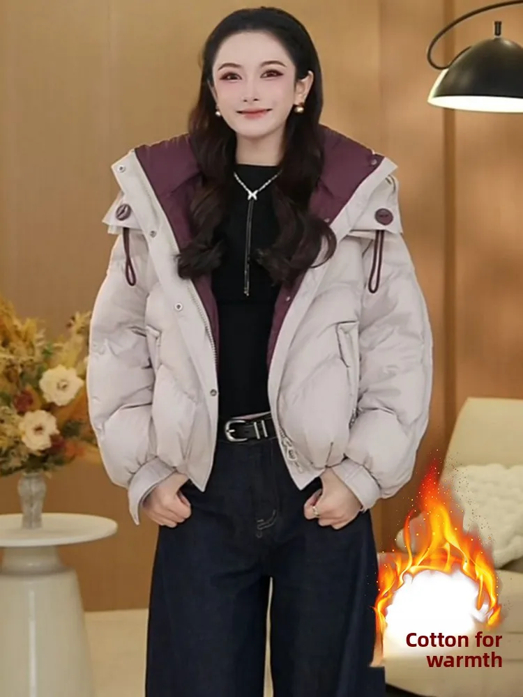 

Ele Thiened Fce down Cotton Jaet Women's Korean Sle Commute Faion Winter Coat Sli Padded Vest Zipper Closure