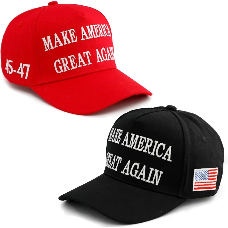 

MAGA Hat Trump 2024,Big Embroidered Make America Great Again Donald Trump Slogan Hat American Flag Baseball Cap