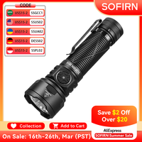 Sofirn SR15 Powerful Flashlight 4500lm Long Range 510m USB C Reverse Charge Torch IP68 Waterproof for Camping Fishing Exploring