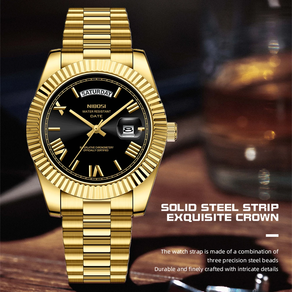 Montre à quartz pour homme, marque haut de gamme, montre-bracelet de luxe, date du jour, montre Miyota pour homme, étanche, acier, montre homme, Reloj Hombre