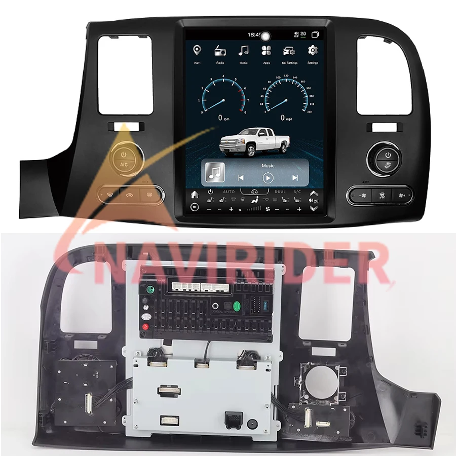T For Chevrolet Silverado GMC Sierra Cheyenne 2007-2013 Wireless Carplay Vertical Screen Android15 Car Radio GPS Navi Multimedia