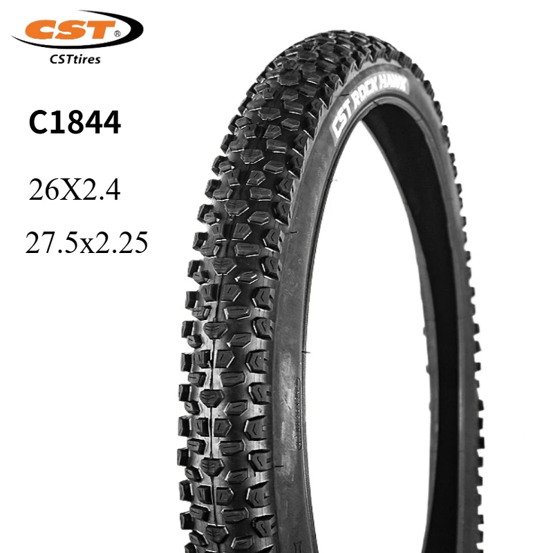 CST ROCK HAWK mountain bike tire  26inch 27.5inch C1844 steel wire 26*2.40 27.5*2.25 MTB Bicycle thickened tyre