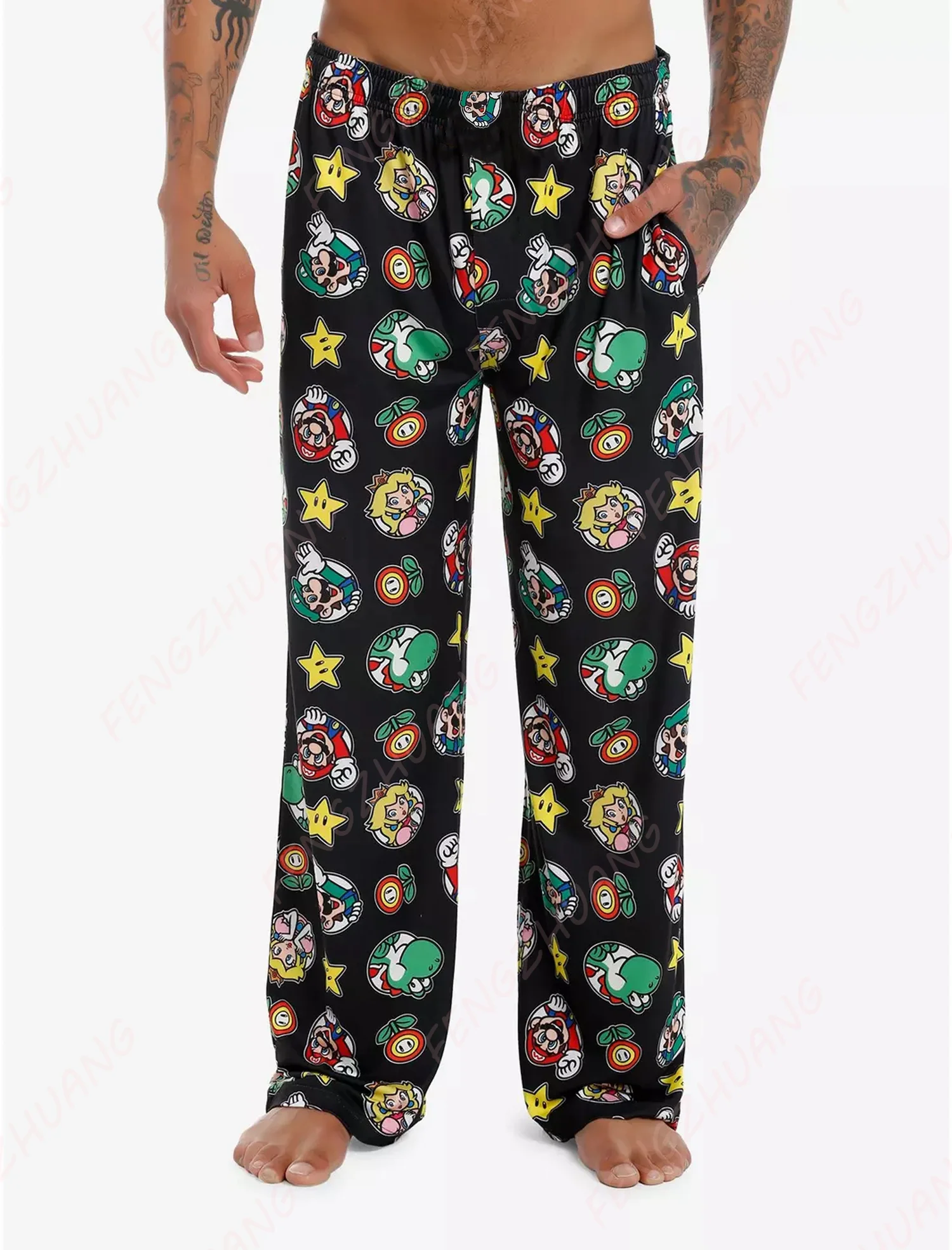 

Super Mario Character Icon Pajama Pants Men Close Trousers Home Clothes Loose Casual Trousers Sleeping Pants