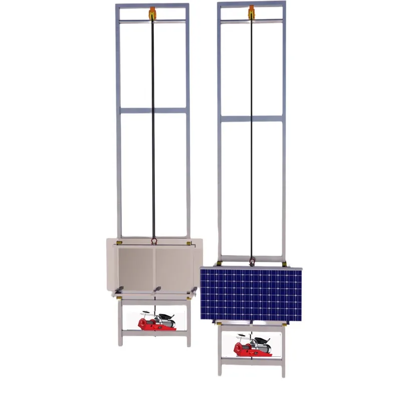 New photovoltaic panel platform glass door and window special hoist and loading crane