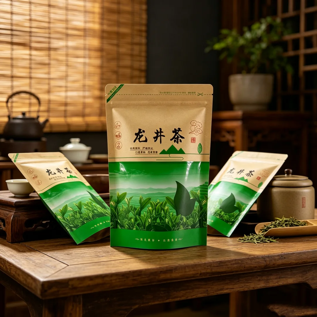 250g Dancong oolong tea Bag Zipper Bags Chinese Dahongpao JinJunMei Black tea Self Sealing bag Longjing Green tea Packing Bag