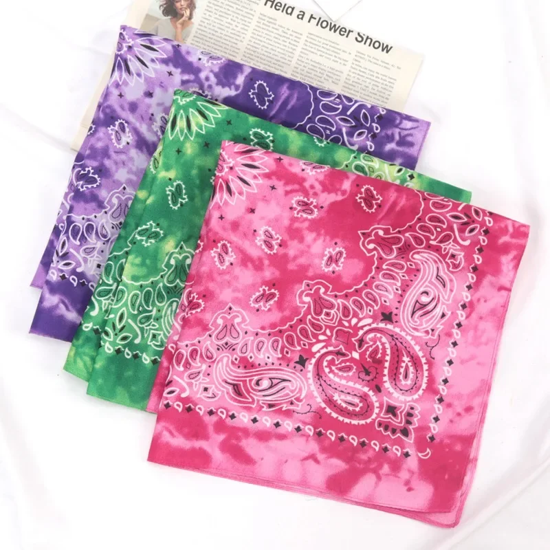 Hip Hop Bandana Square Scarf Scarves Seamless Hair Band Square Scarf Design Headwea Cycling Outdoor Tie Dye Paisley Headband