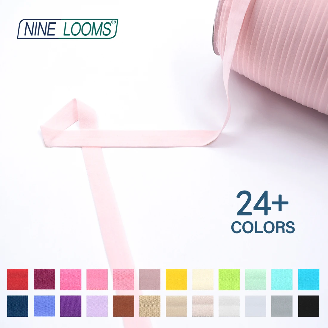 NINE LOOMS Matte Foldover Elastic 5/8\